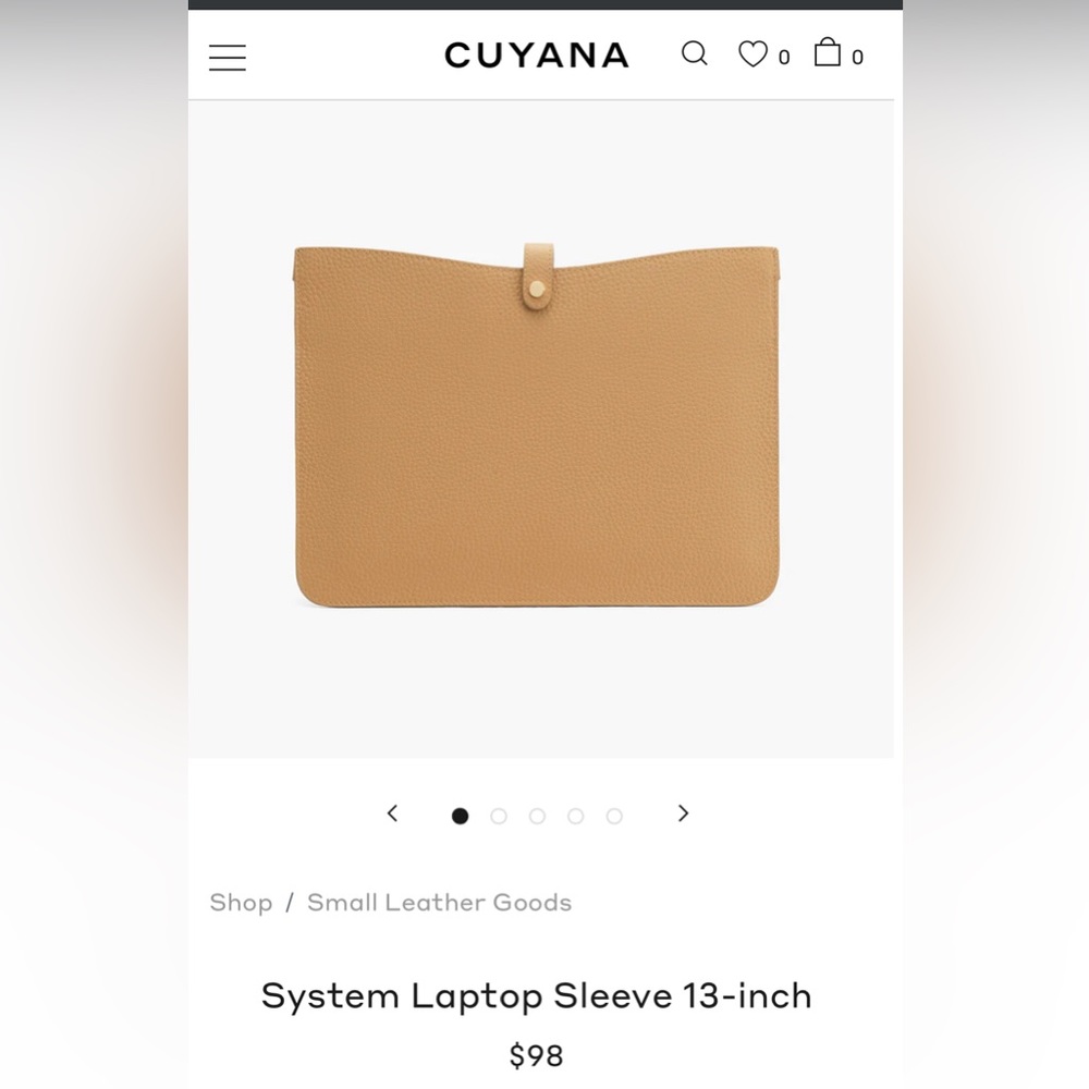 Cuyana Leather System Laptop Sleeve 13-inch